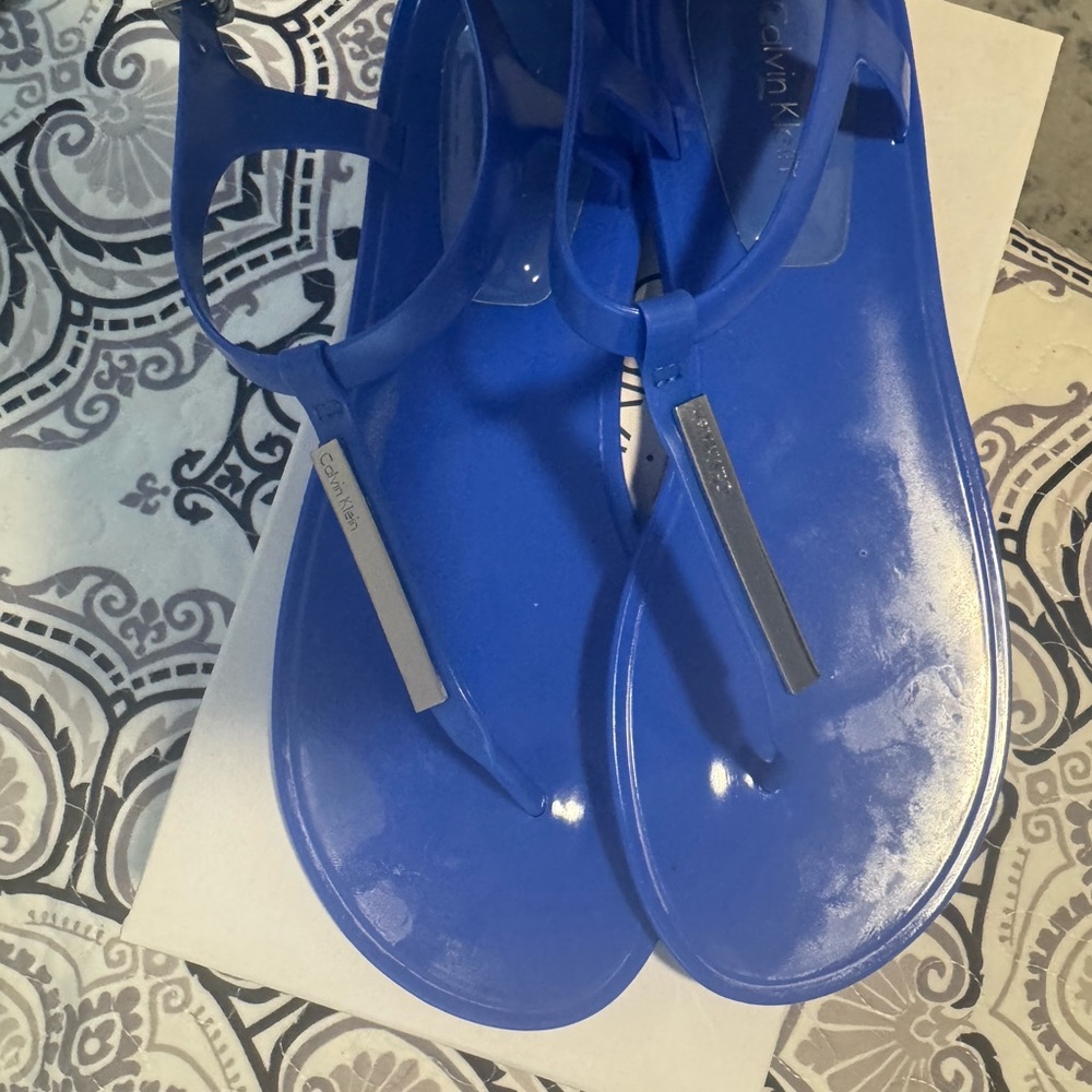Calvin Klein Women's Vibrant Blue Sandals - Picture 4 of 6